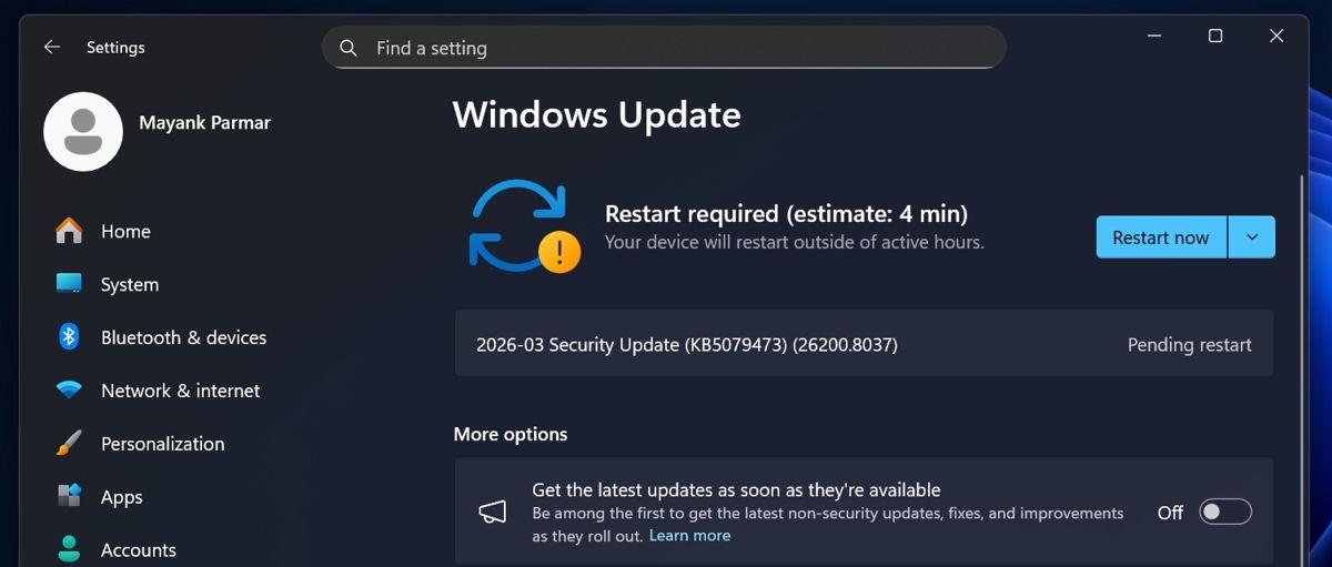 Win11 3月安全更新KB5079473发布:新增Bing测速等