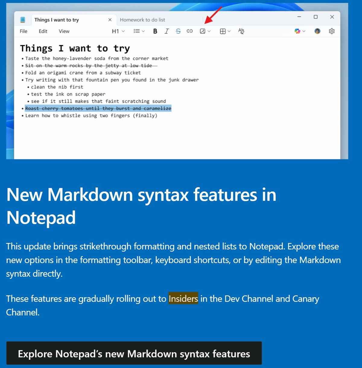 测试原生插入图片! 微软Win11版记事本将告别纯文本