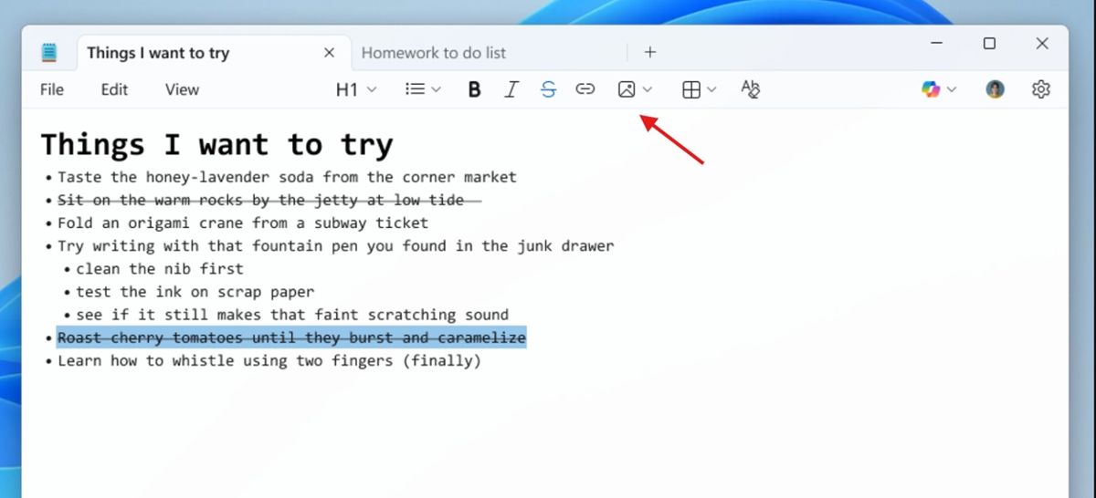 测试原生插入图片! 微软Win11版记事本将告别纯文本