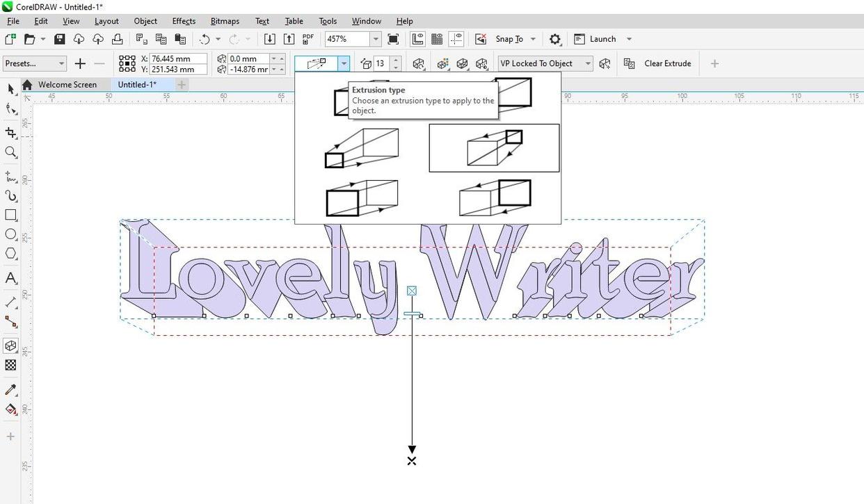 CorelDRAW怎么创建3D文本? cdr立体字效果制作方法