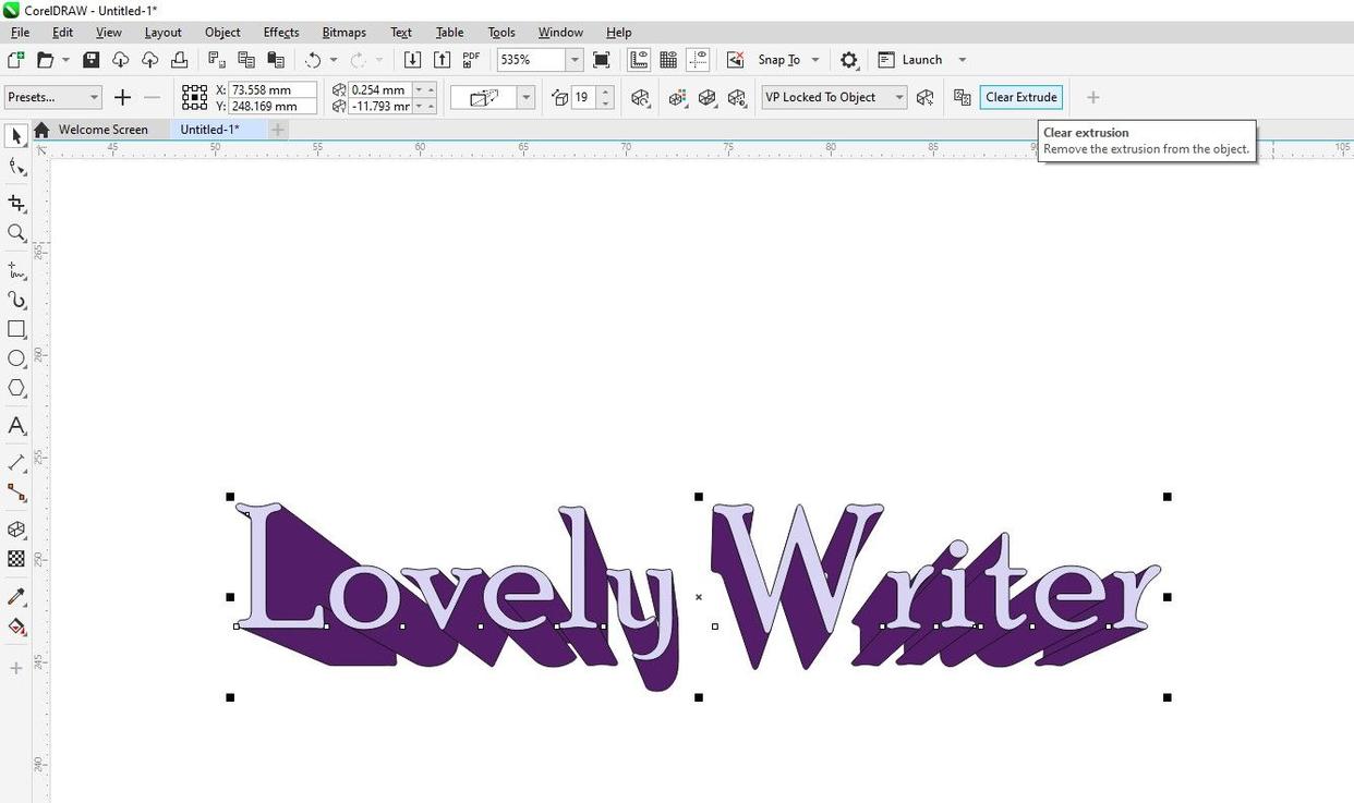 CorelDRAW怎么创建3D文本? cdr立体字效果制作方法