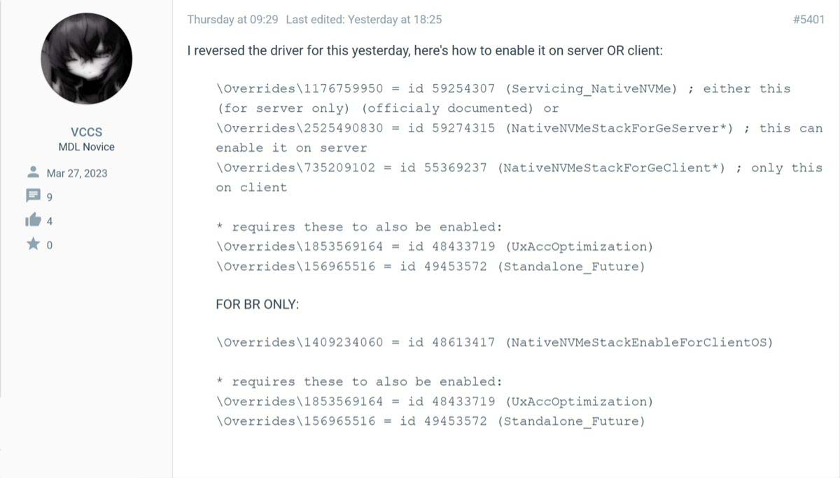 理论性能提升约 80%! Win11原NVMe支持开启体验教程