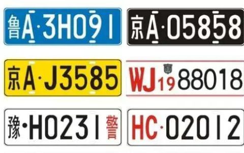 汽车牌照颜色代表什么