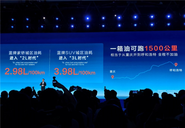 长安汽车发布蓝鲸超擎混动!蓝牌家轿城区油耗进入2L时代