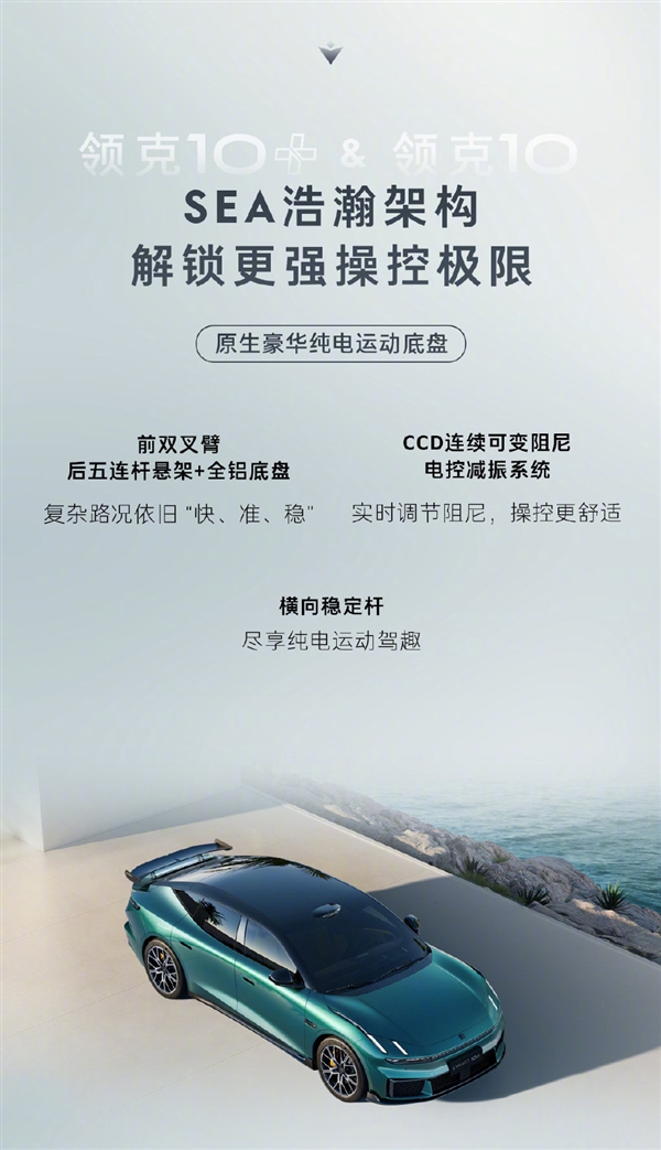 双电机四驱近1000马力 领克10+性能轿车发布：零百3秒级