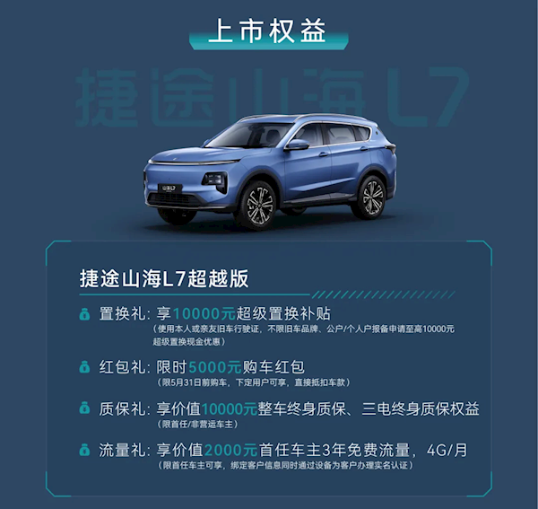 6.99万元开上旅行小房车!2026款捷途X70/山海L7超越版上市