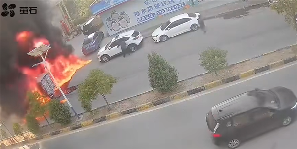 男子大火中淡定掉头致车辆被烧 网友急疯