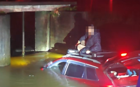 男子凌晨开车坠湖 爬上车顶后第一步先打开抖音