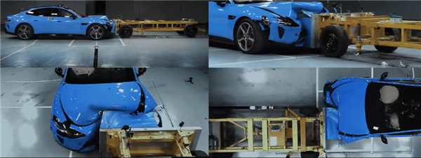 新一代SU7碰撞测试车被展示：1.44倍国标撞击 乘员舱结构完好