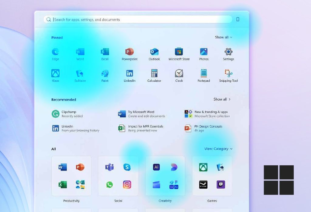微软曝光Windows11开始菜单未用原型:动态磁贴情怀难消