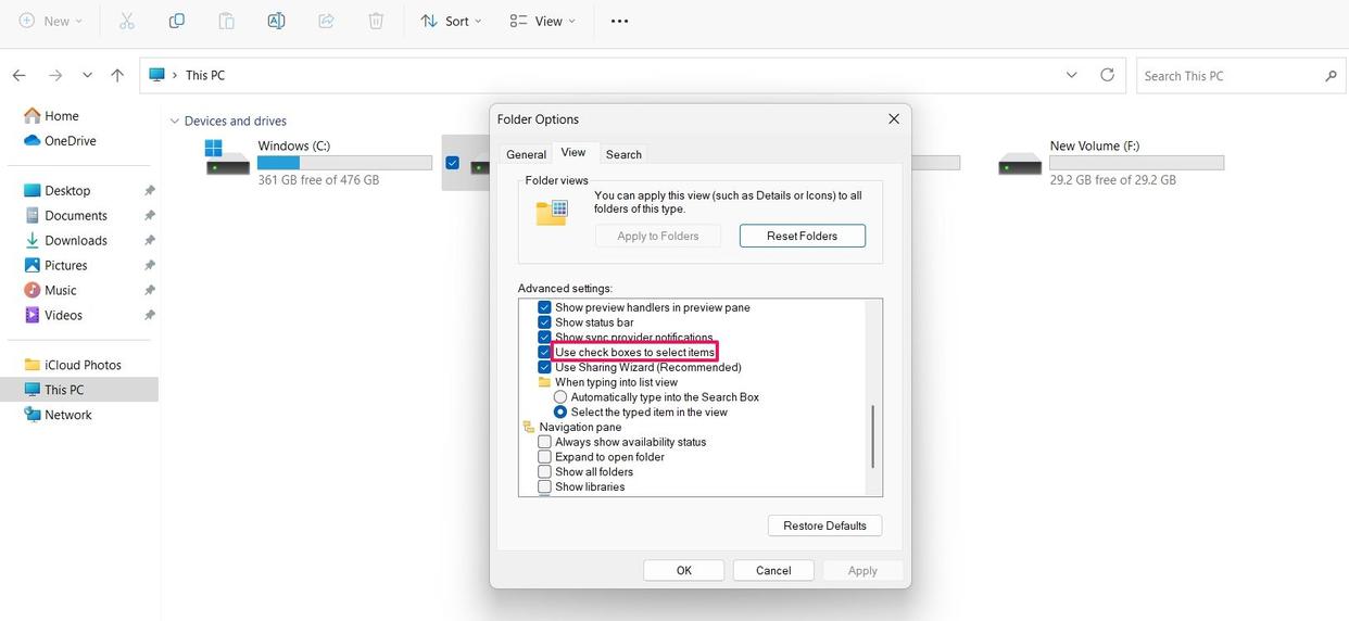如何启用项目复选框? Windows系统打开文件复选框设置的教程