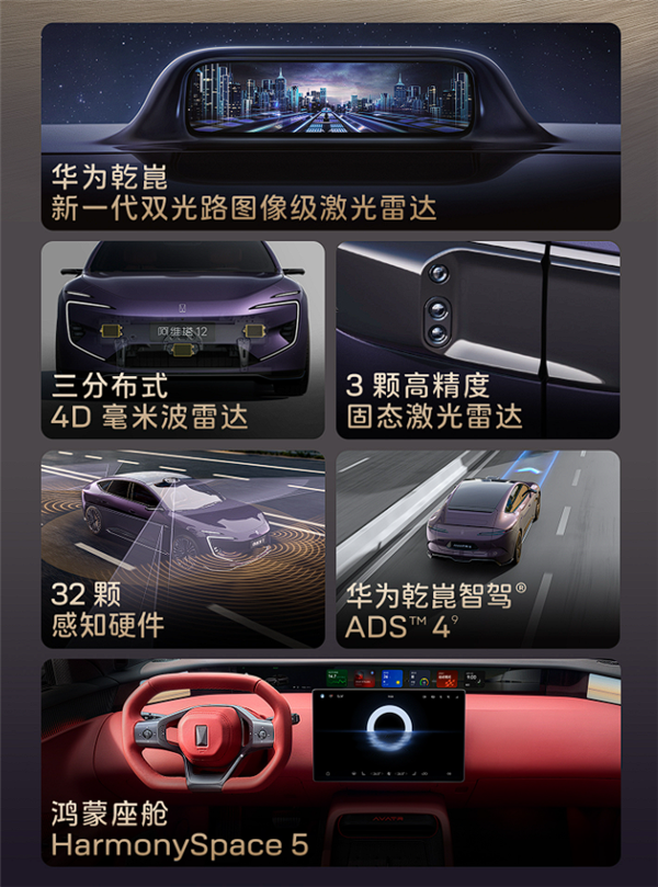 全系华为896线最强激光雷达 新款阿维塔12上市:29.39万起