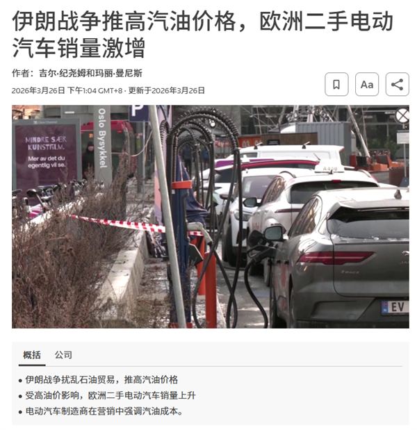 特朗普亲手把中国电车送到了新高度