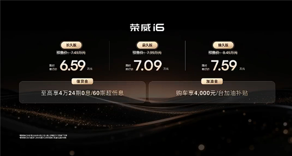 配上汽自研全铝发动机 全新荣威i6预售：限时6.59万起