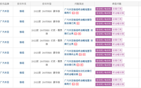 因喷油嘴堵塞 本田雅阁遭集体投诉！车主：4S店说我加的油不行
