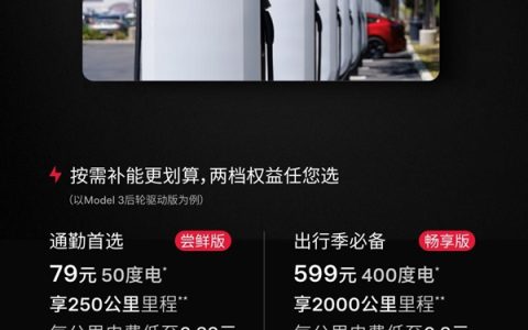 599元充400度！特斯拉超充卡全面开放：非特斯拉车主也能薅