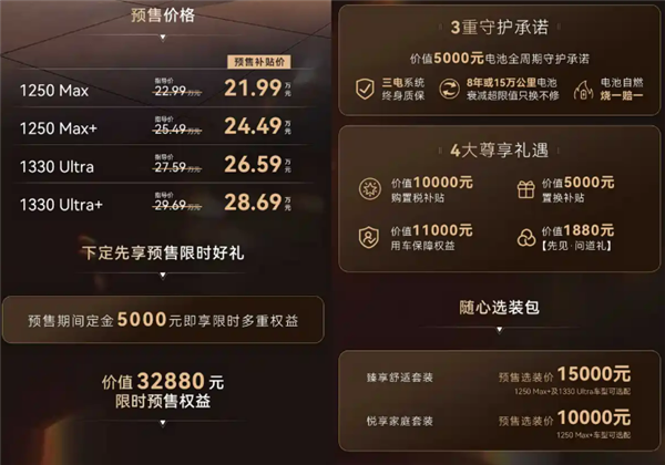搭载华为雪鸮增程!极狐问道V9定档5月27日:预售21.99万起