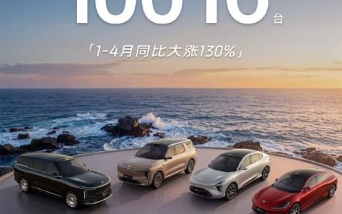智己汽车4月销量10016台 前4个月同比大涨130%