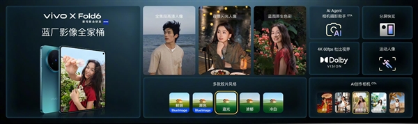 vivo X Fold6首发蔡司APO超级长焦：折叠小V单 影像对标直板旗舰