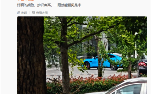街头实拍太抢眼！雷军转发点赞SU7卡布里蓝：称确实很吸睛