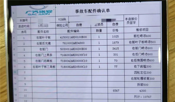 轻微剐蹭网约车定损近万元 维修单四个月才出！4S店否认过度维修
