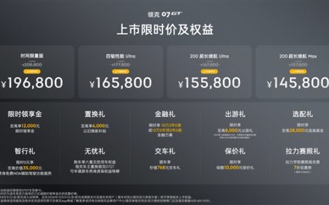 比预售便宜2万！领克07 GT上市：14.58万起 百万超跑同款悬架也给了