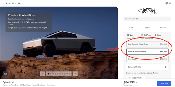 卖不动还涨价!Cybertruck产能利用率不到10% 特斯拉却先涨价5000美元